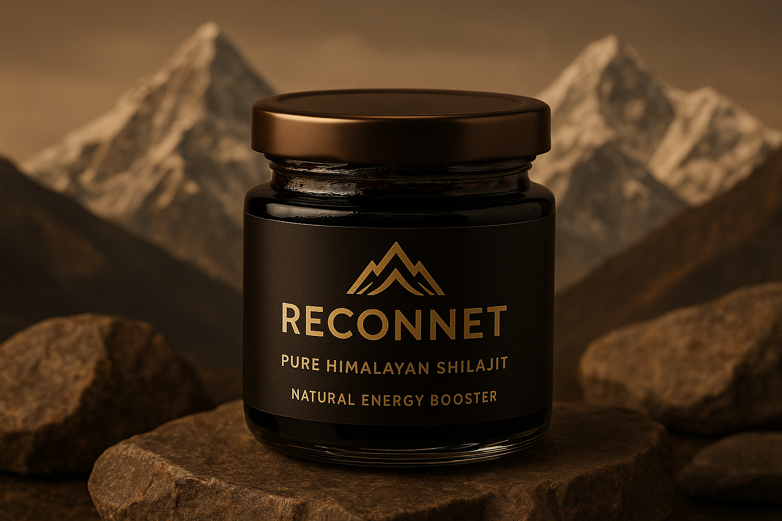 cree moi un visuelle Shilajit avec la marque reconnet